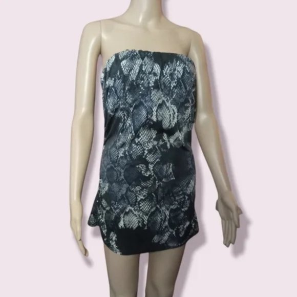 Express Snake Print Mini Dress Sz Large - Picture 1 of 6